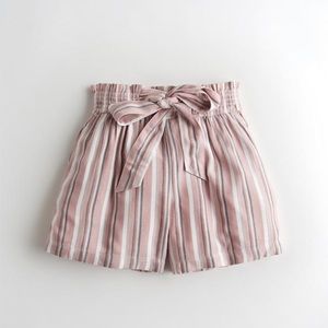 striped Hollister paper bag shorts